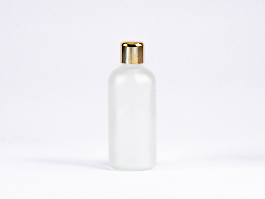 säuremattierte Flasche 100ml, mit Tropfmontur Gold